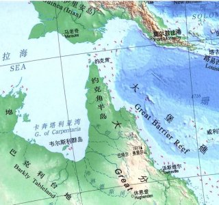 ​大堡礁位于澳大利亚东北部，这片海叫珊瑚海，有心形礁和6种海龟