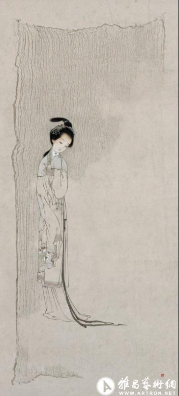 70后美女工笔人物画家罗寒蕾作品：在温情中绘制纯洁的梦