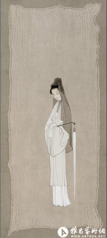 70后美女工笔人物画家罗寒蕾作品：在温情中绘制纯洁的梦