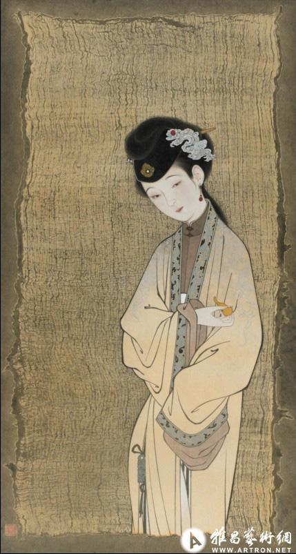 70后美女工笔人物画家罗寒蕾作品：在温情中绘制纯洁的梦