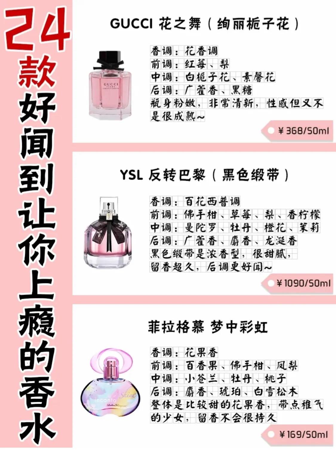 24款好闻的大牌香水推荐,每一款都是经典!