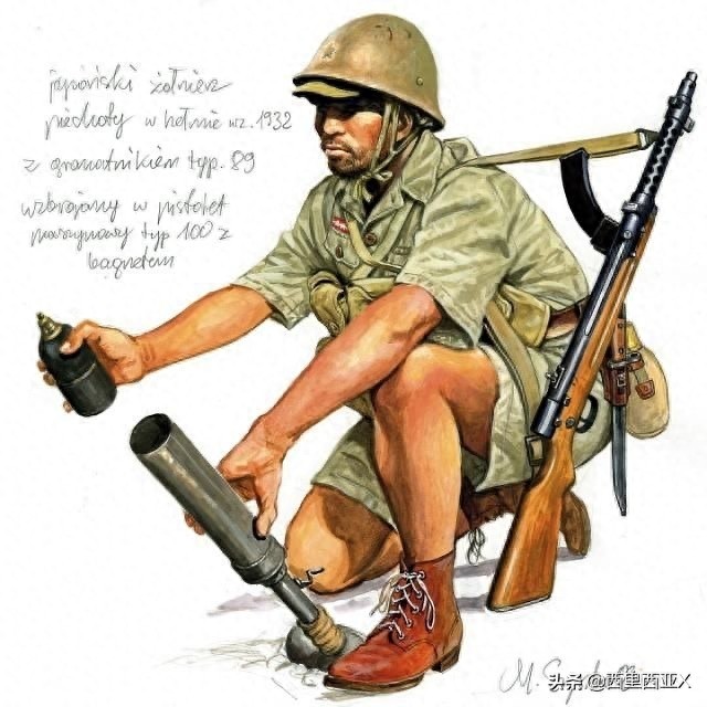 二战旧日本陆军步兵班火力支柱――89式掷弹筒！