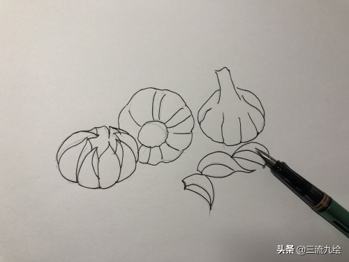 “蒜”你狠：只需三支笔，教你画好一组蒜头简笔画