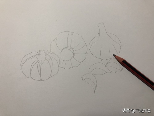 “蒜”你狠：只需三支笔，教你画好一组蒜头简笔画