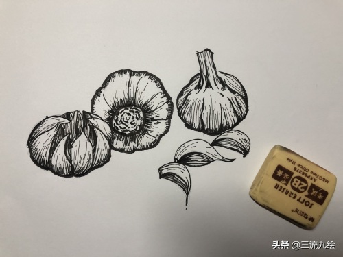 “蒜”你狠：只需三支笔，教你画好一组蒜头简笔画
