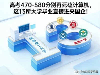 ​高考470-580分别再死磕计算机，这13所大学毕业直接进央国企！